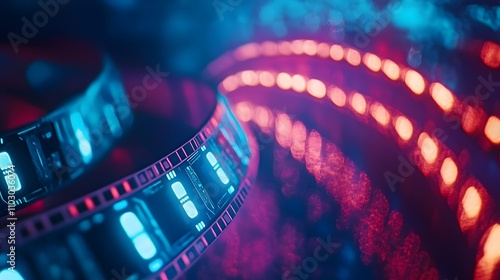 Cinema background and film strip