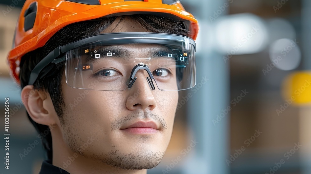 Portrait of a Focused Construction Worker Wearing an Orange Safety Helmet on an Industrial Job Site Demonstrating Professionalism and Commitment to Safety in the Building and Construction Industry Portrait of a Focused Construction Worker Wearing an Orange Safety Helmet on an Industrial Job Site Demonstrating Professionalism and Commitment to Safety in the Building and Construction Industry