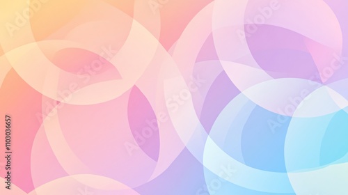 Abstract Pastel Background with Overlapping Circles