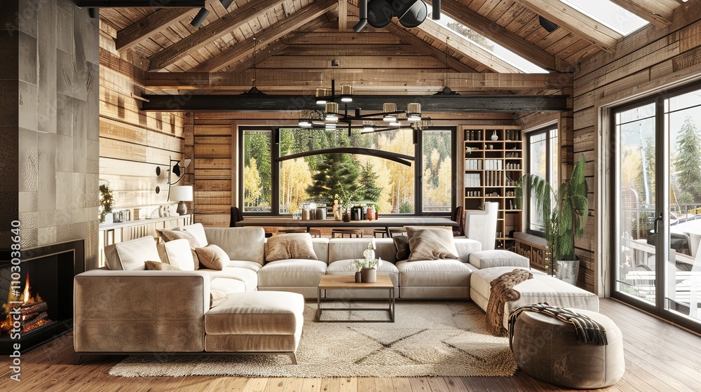 rendering_of_modern_cozy_house_in_chalet_style rendering_of_modern_cozy_house_in_chalet_style