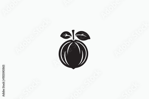 A Grapefruit vector silhouette image adobe illustrator..eps