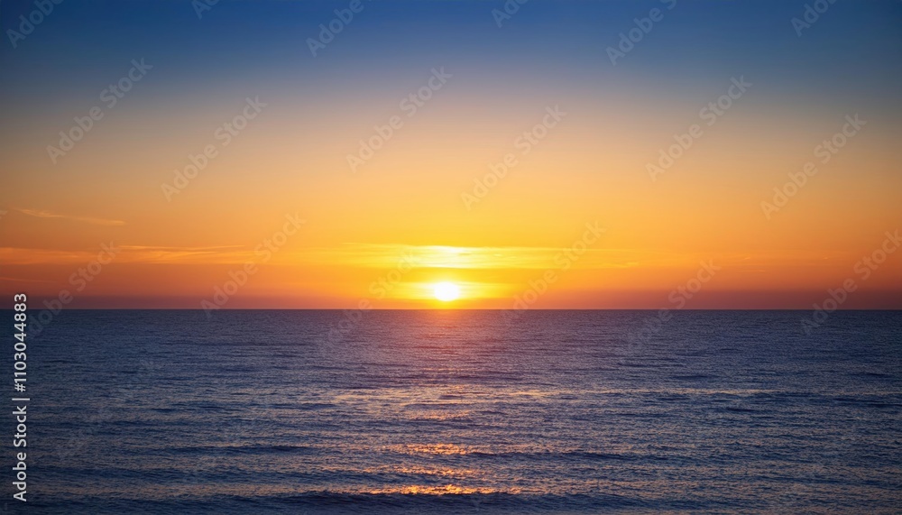 Golden Hour Horizon: A serene and captivating view of the sun setting over a vast ocean, painting the sky in vibrant hues of orange and blue. The horizon stretches endlessly. Golden Hour Horizon: A serene and captivating view of the sun setting over a vast ocean, painting the sky in vibrant hues of orange and blue. The horizon stretches endlessly.