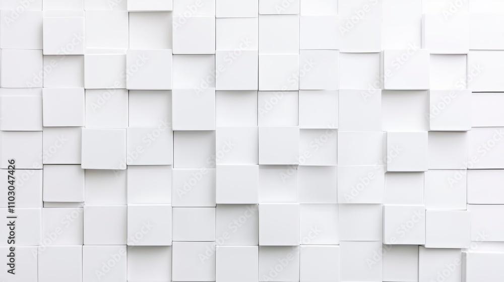 Modern White Square Wall Design for Minimalist Interiors Modern White Square Wall Design for Minimalist Interiors