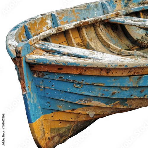 Wallpaper Mural a blue and brown boat isolated on white background png Torontodigital.ca