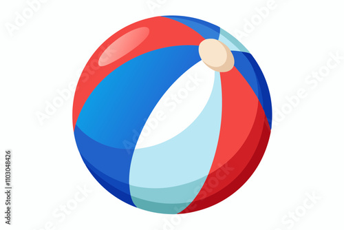 Colorful striped inflatable ball for pool vector illustration