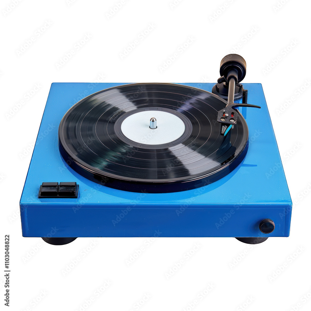 a blue record player with a black record isolated on white background png a blue record player with a black record isolated on white background png