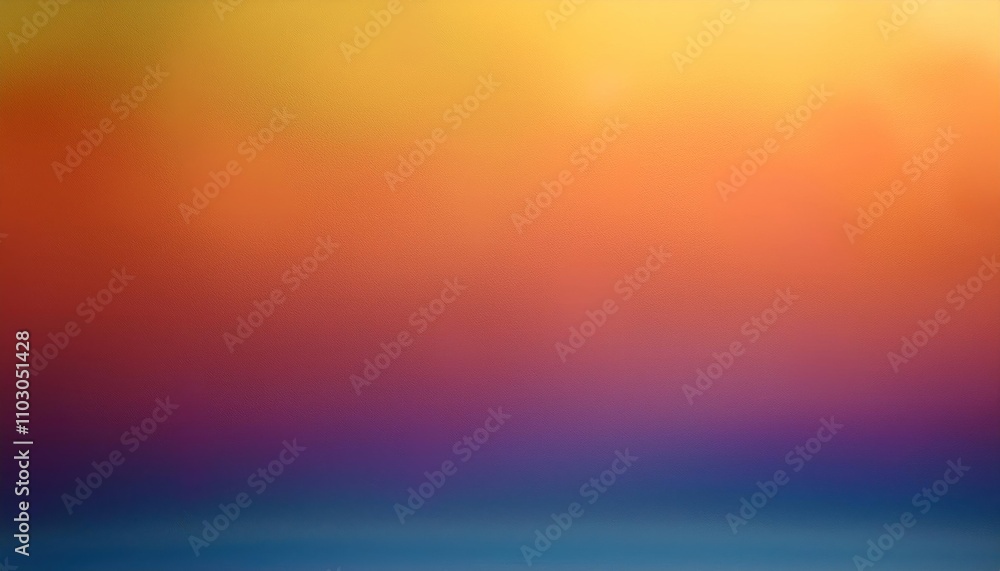 Obraz premium Sunset Gradient: A captivating abstract backdrop with a mesmerizing blend of warm and cool tones, showcasing a smooth transition from vibrant yellow to rich purple.