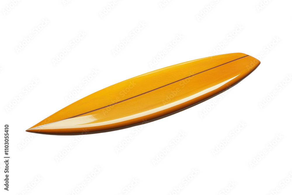 Bright yellow surfboard resting on a white surface evokes feelings of summer and adventure by the ocean Bright yellow surfboard resting on a white surface evokes feelings of summer and adventure by the ocean