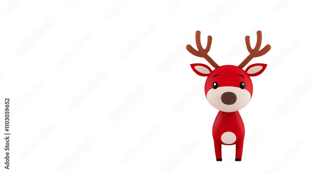 Merry Christmas Reindeer on Transparent Background Merry Christmas Reindeer on Transparent Background