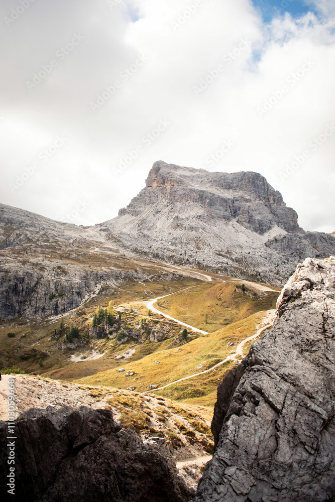 Aussicht Cinque Torri, Dolomiten Aussicht Cinque Torri, Dolomiten