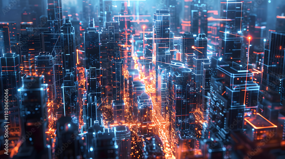 Digital Twin City Infrastructure A futuristic city Digital Twin City Infrastructure A futuristic city