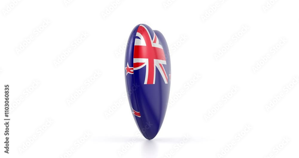 Rotating New Zealand flag heart Rotating New Zealand flag heart