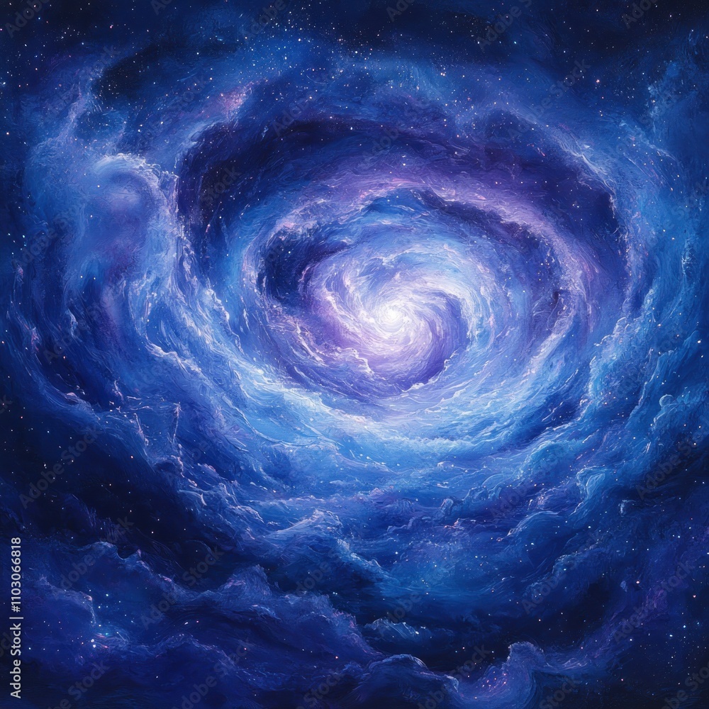 A swirling cosmic nebula in shades of blue and purple, representing the beauty of the universe. A swirling cosmic nebula in shades of blue and purple, representing the beauty of the universe.