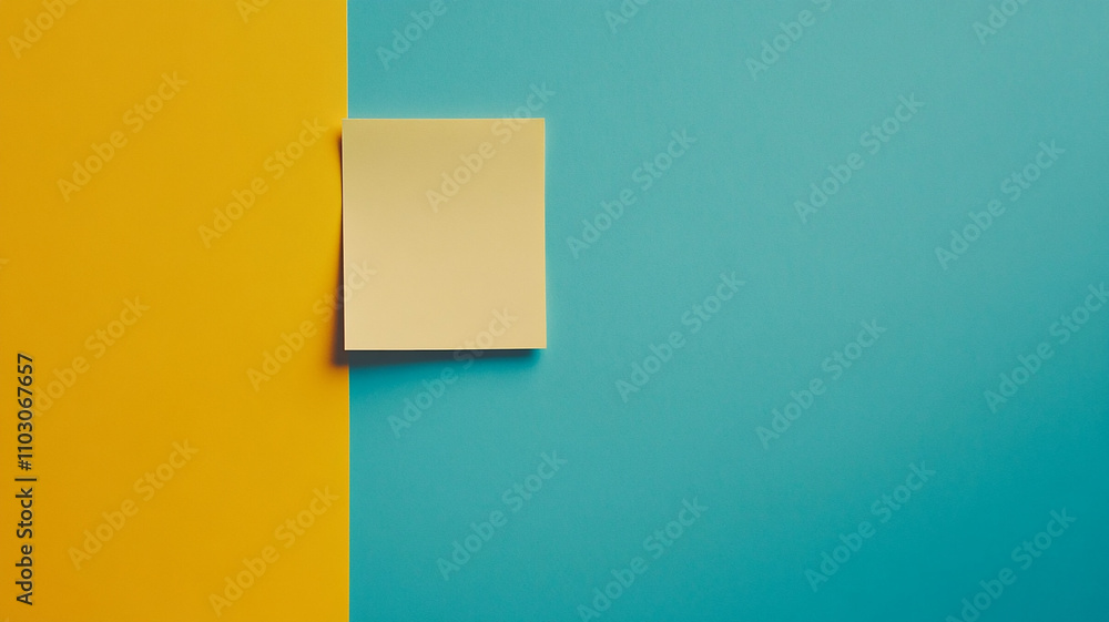 Fototapeta premium Empty sticky note on simple background generated.AI