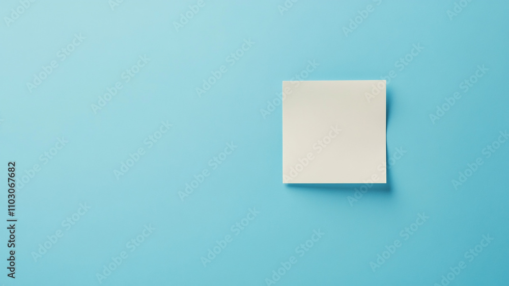 Empty sticky note on simple background generated.AI Empty sticky note on simple background generated.AI
