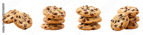 Cookies, isolated on white background. Collection PNG.