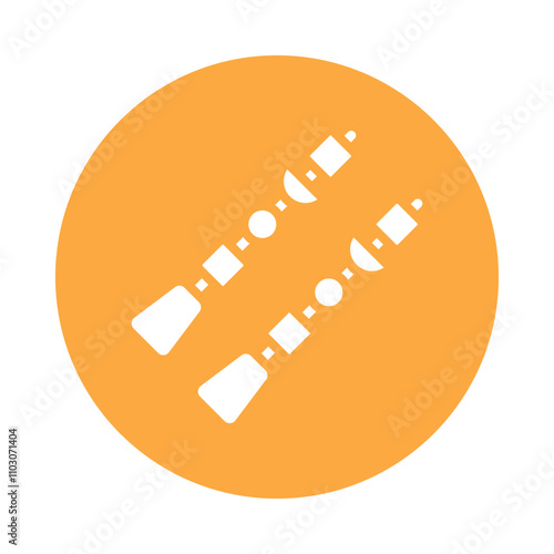 Bbq Skewer vector gylph Circle Icon. Eps 10 file