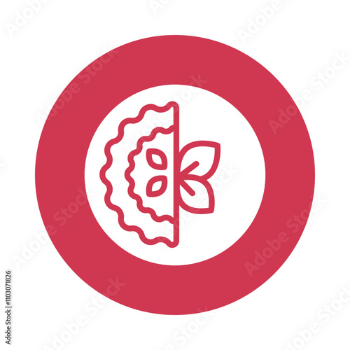 Omelet vector gylph Circle Icon. Eps 10 file
