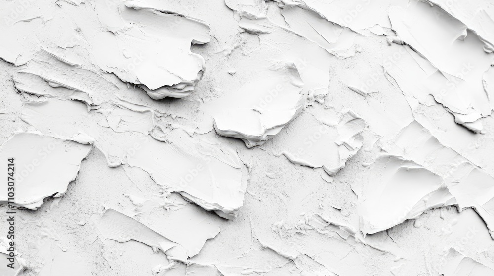 Close-up view of a white painted rough plaster facade featuring a textured, peeling surface ideal for banners or panoramic displays. Close-up view of a white painted rough plaster facade featuring a textured, peeling surface ideal for banners or panoramic displays.