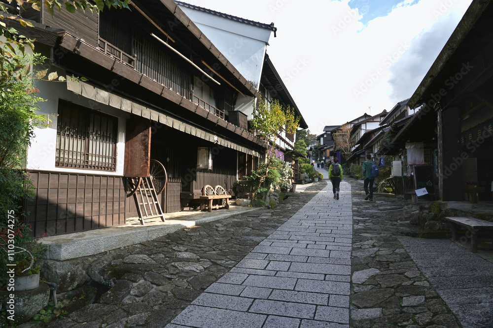 Magome-juku is an ancient village from the Edo period. Located in Nakatsugawa City, Gifu Prefecture, Japan. Magome-juku is an ancient village from the Edo period. Located in Nakatsugawa City, Gifu Prefecture, Japan.