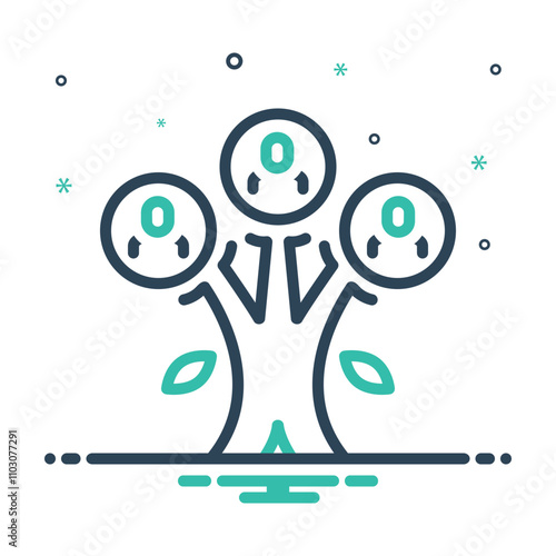Mix icon for family tree