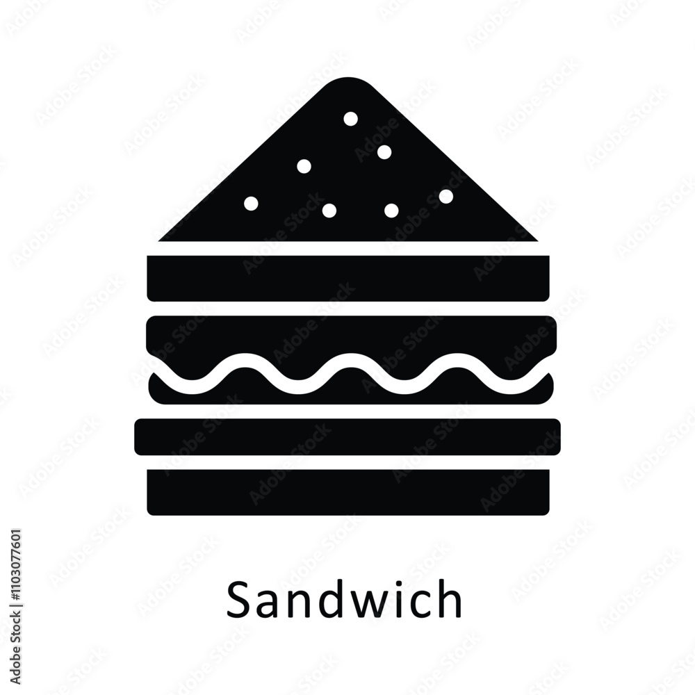 Sandwich vector gylph Icon. Eps 10 file Sandwich vector gylph Icon. Eps 10 file
