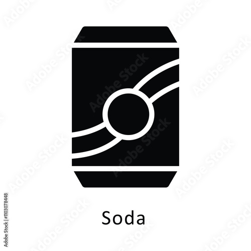 Soda vector gylph Icon. Eps 10 file