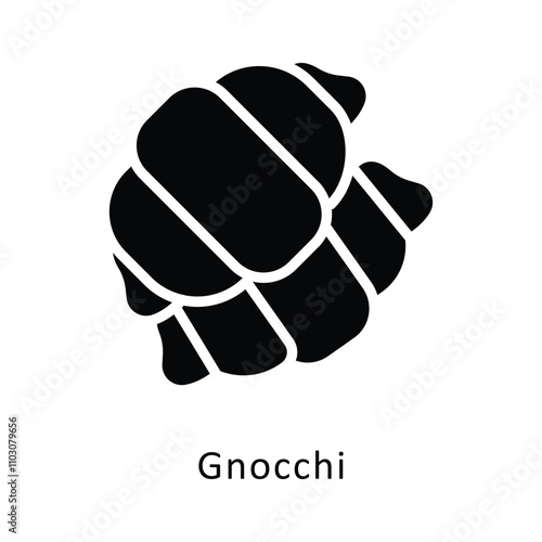 Gnocchi vector gylph Icon. Eps 10 file