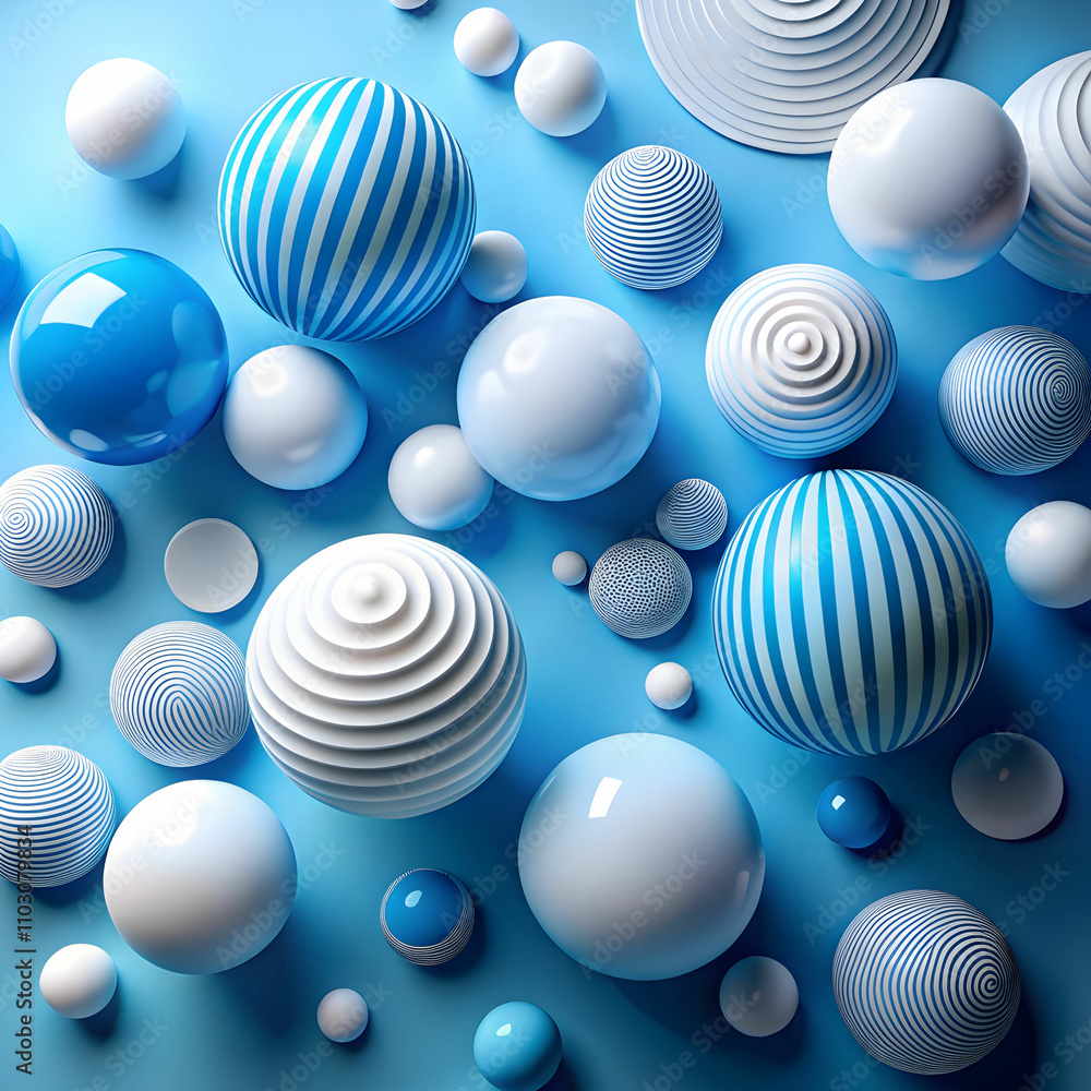Elegant 3D Abstract Background in Blue and White Color Scheme Elegant 3D Abstract Background in Blue and White Color Scheme