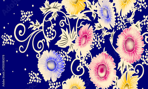 Abstract Flower background suitable for home decore and wallpaper purpose
