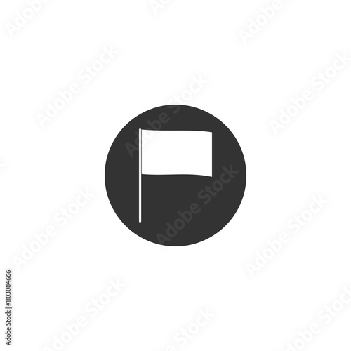 Simple flag icon isolated on transparent background