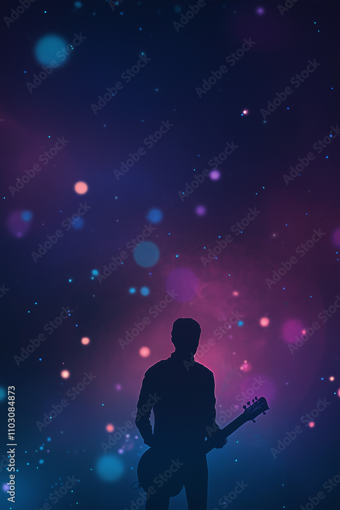 Naklejka premium music video poster background, simple, bright, phone, screen saver, t-shirt, idea, poster, young