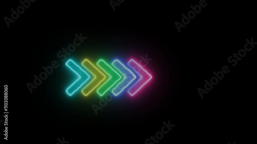 Direction Arrows neon light 