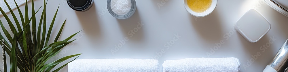 Fototapeta premium Minimalistic spa concept with space for text