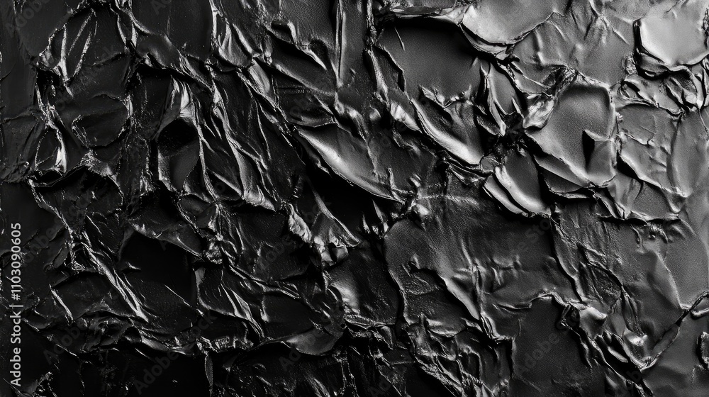 Textured black paper backdrop with crumples illuminated by soft natural light, creating a dramatic and artistic visual effect. Textured black paper backdrop with crumples illuminated by soft natural light, creating a dramatic and artistic visual effect.