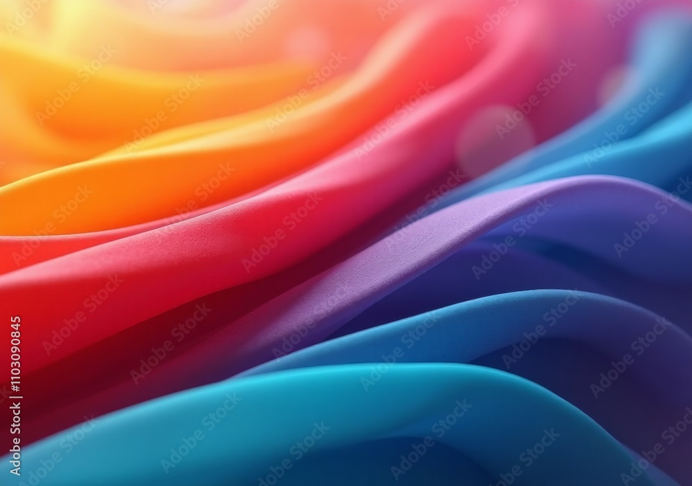 Colorful waves of fabric swirl together in a vibrant display of hues and patterns Colorful waves of fabric swirl together in a vibrant display of hues and patterns
