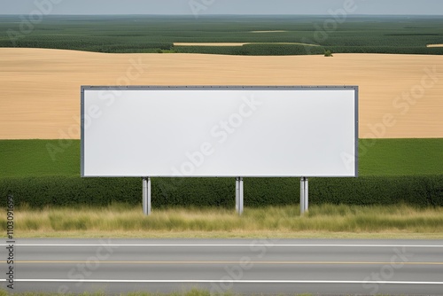 mockup billboard sign designs with divided sections or empty spaces for graphic designers. photo