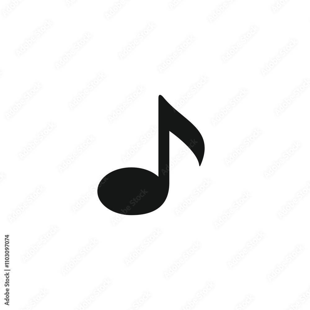 Music note icon template vector illustration Music note icon template vector illustration