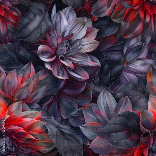 Wallpaper Mural flower, floral, botanical , petal, wall art , poster, graphic design assets,  Torontodigital.ca