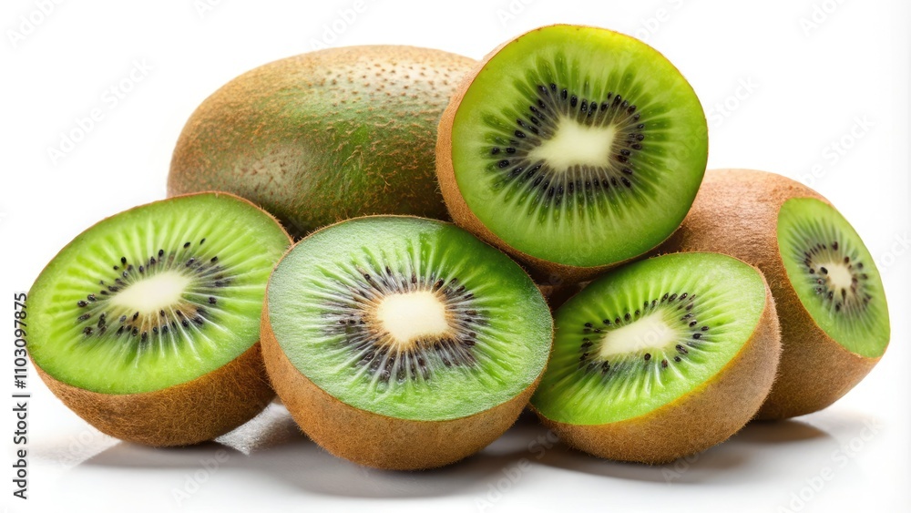 Kiwi Fruit Slices & Whole - High-Quality Food Photography Kiwi Fruit Slices & Whole - High-Quality Food Photography