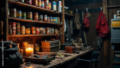 Survival Supplies Food And Medicine Survivalism Concep