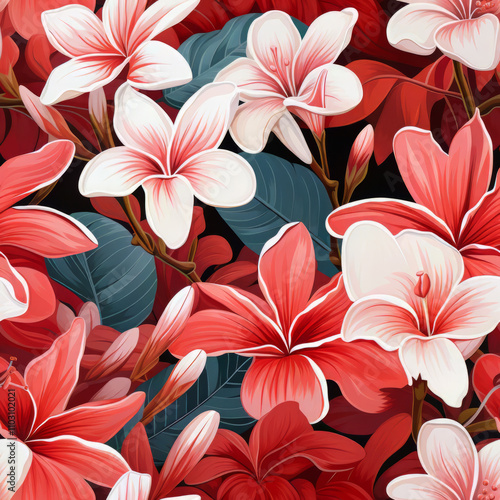 Flower and Plants, Frangipani Graphic Design Elements