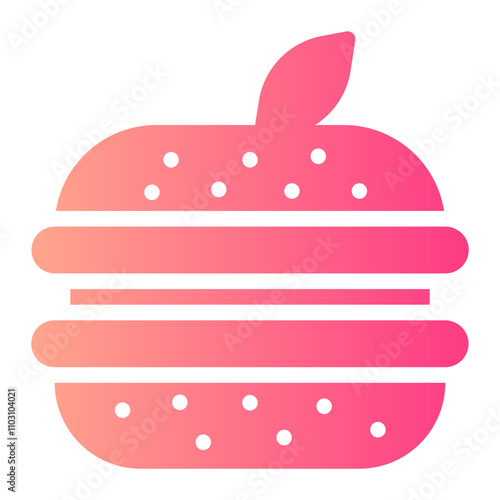 plant based burger gradient icon
