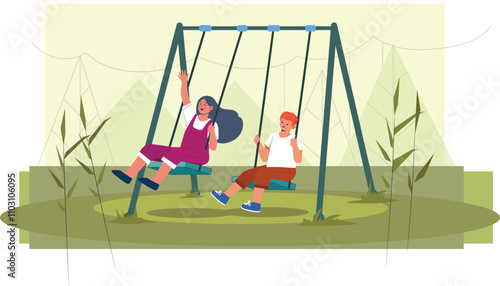 Kids Activity Concept Illustration