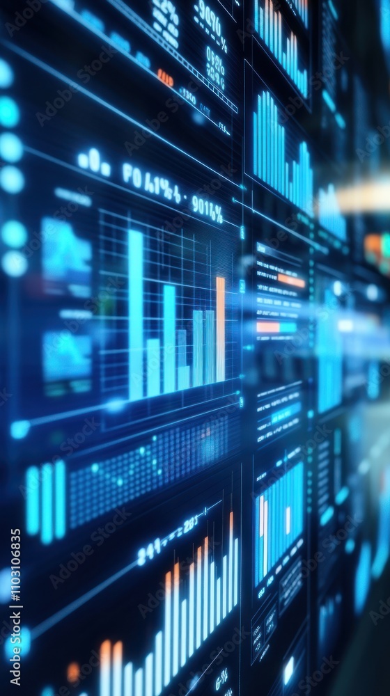 A digital display showcasing various data visualizations and analytics. A digital display showcasing various data visualizations and analytics.