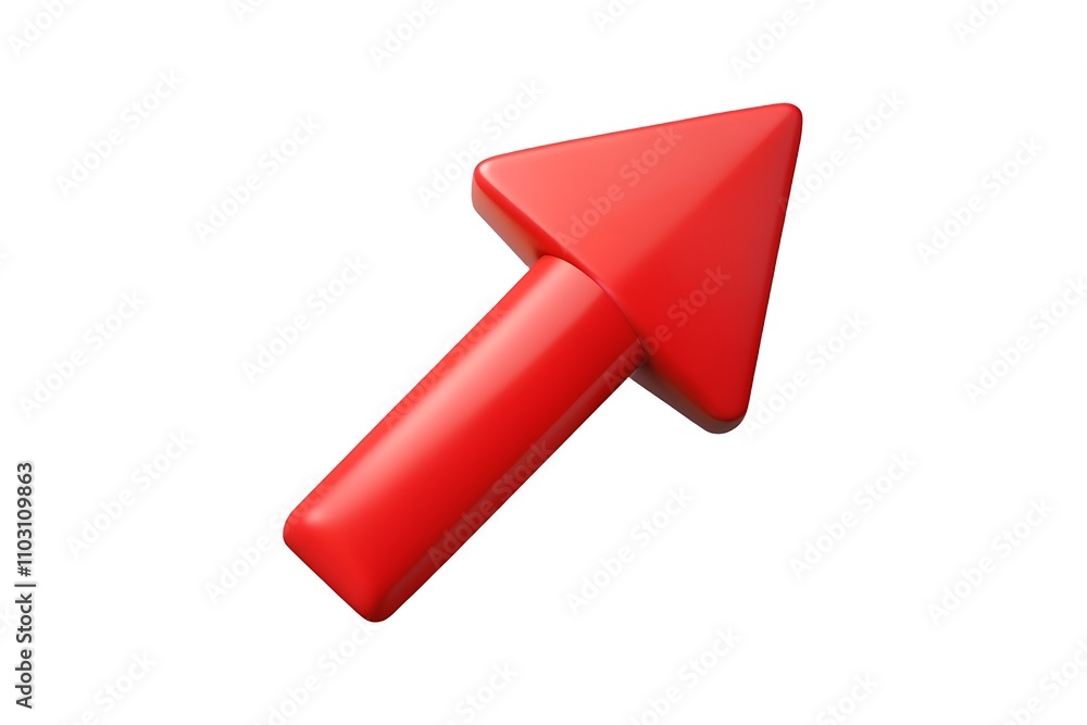 Red arrow 3d icon, figure, object, design, creative, modern, graphic, vector, illustration, on white background Red arrow 3d icon, figure, object, design, creative, modern, graphic, vector, illustration, on white background