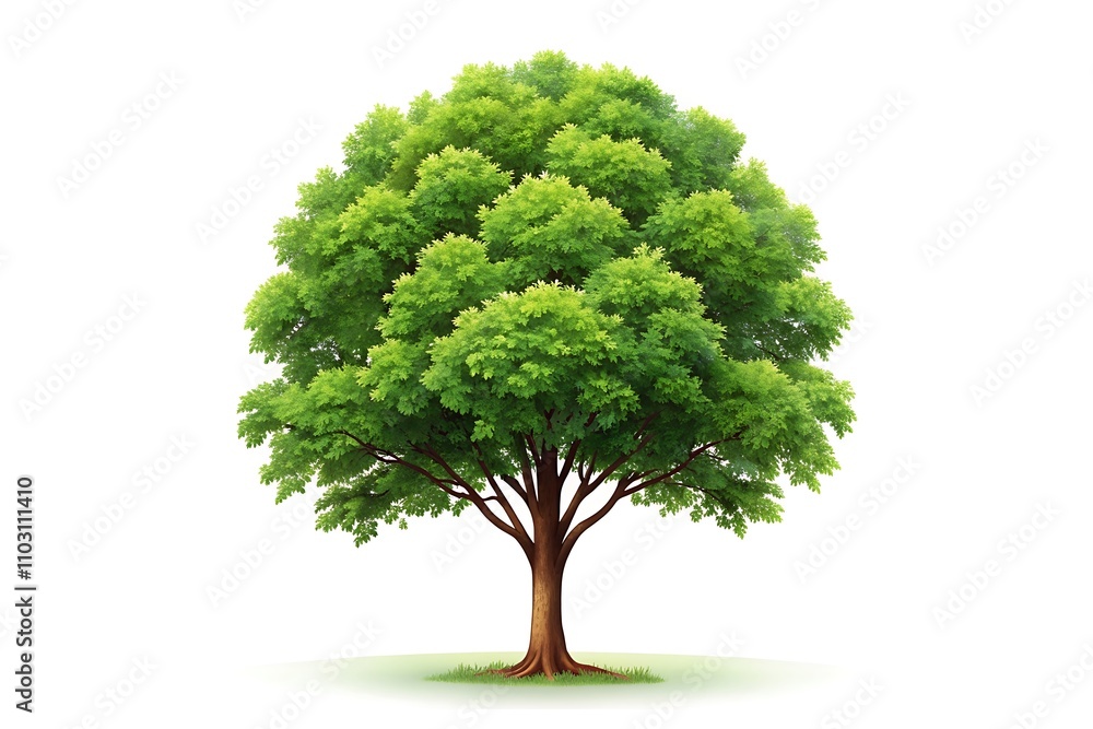 Green tree 3d icon, figure, object, design, creative, modern, graphic, vector, illustration, on white background Green tree 3d icon, figure, object, design, creative, modern, graphic, vector, illustration, on white background