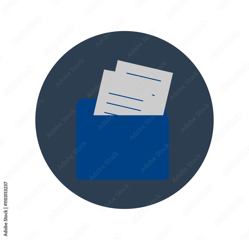 Minimalist Folder Icon for Business and Storage Minimalist Folder Icon for Business and Storage