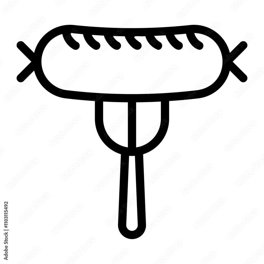 sausage line icon sausage line icon