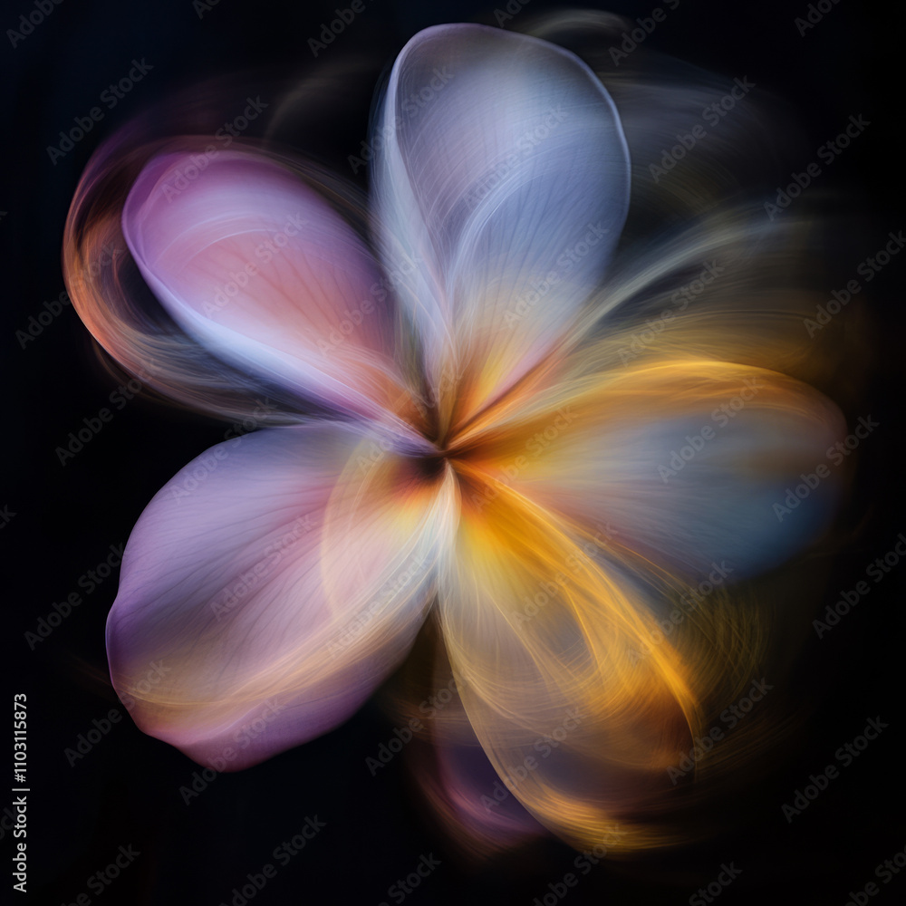 Fototapeta premium Frangipani Flowers Graphic Design Assets